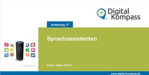 Das Deckblatt der Broschüre der BAGSO zum Thema Sprachassistenten.